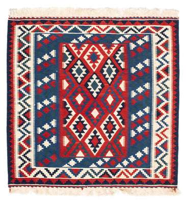 Alfombra Kelim - Oriental cuadrado  - 104 x 103 cm - azul oscuro