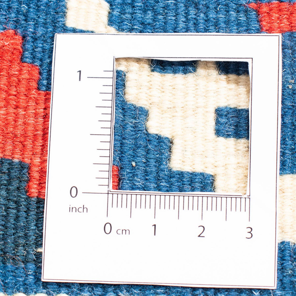 Alfombra Kelim - Oriental cuadrado  - 102 x 100 cm - azul