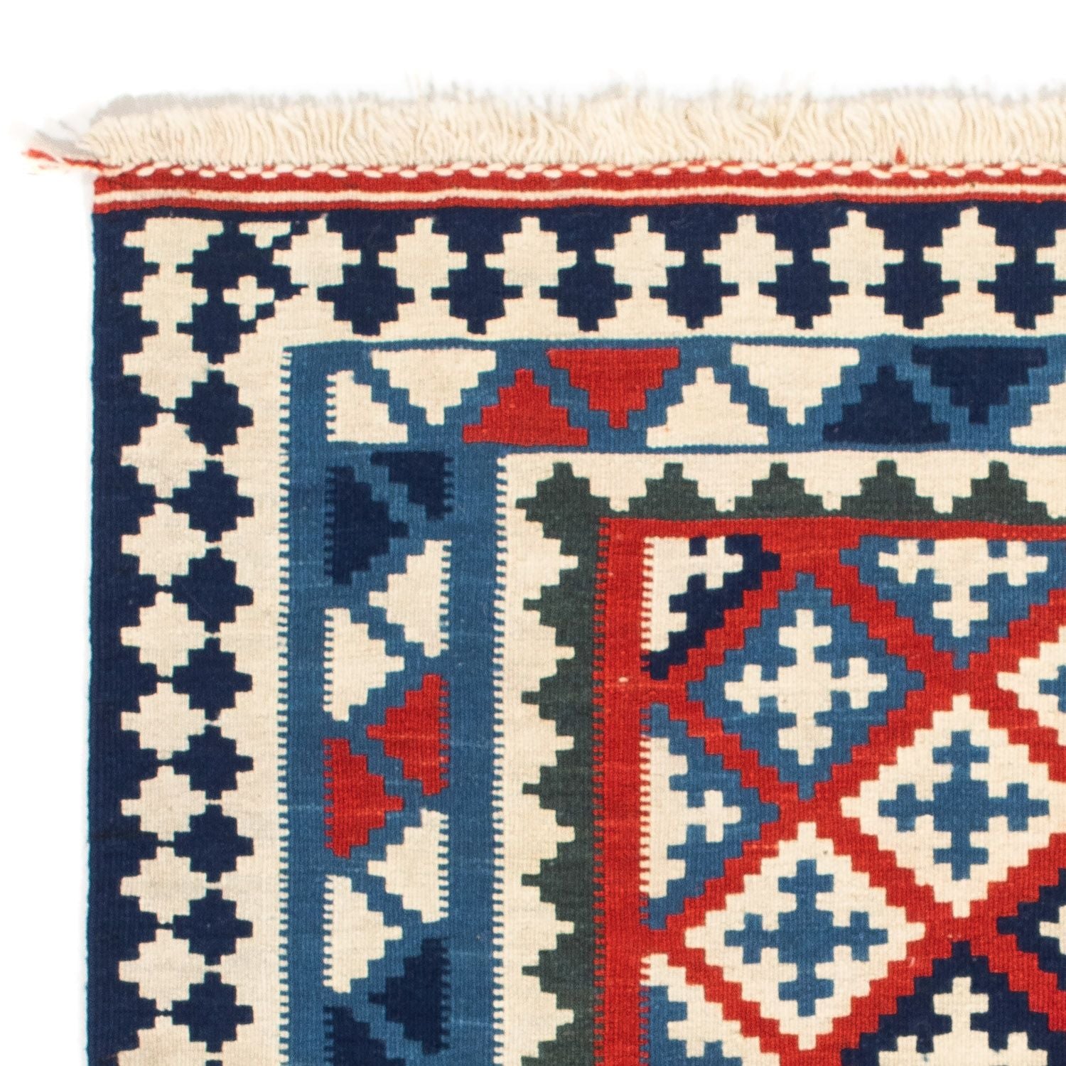 Alfombra Kelim - Oriental cuadrado  - 100 x 100 cm - azul