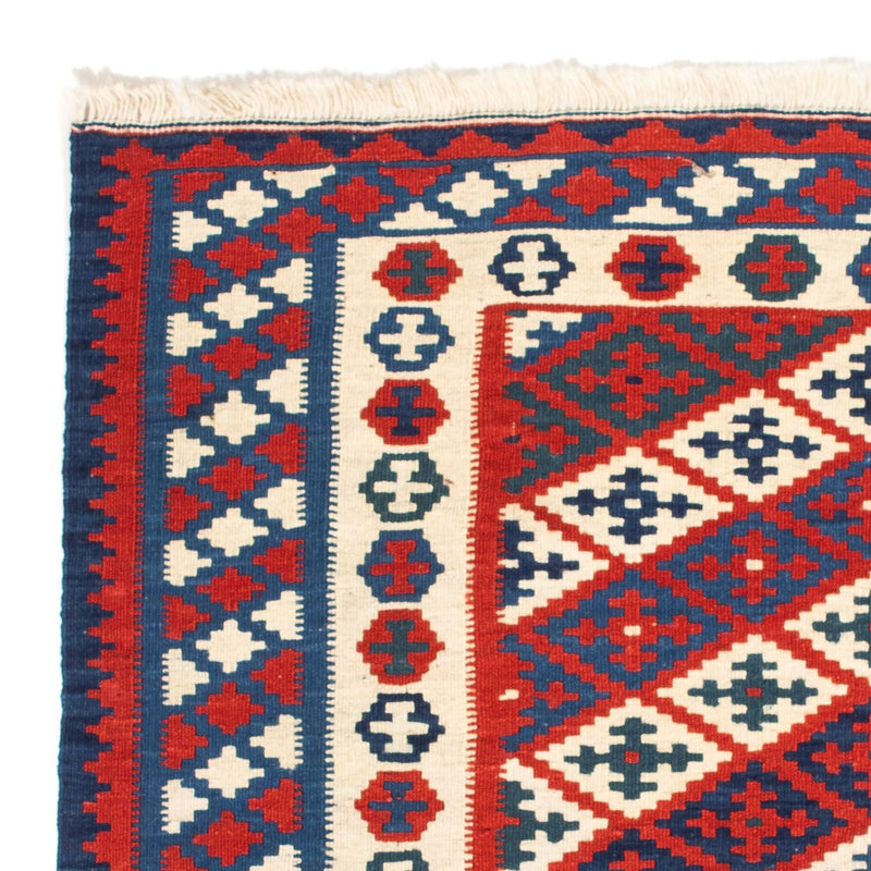 Alfombra Kelim - Oriental cuadrado  - 102 x 102 cm - rojo oscuro