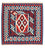 Alfombra Kelim - Oriental cuadrado  - 100 x 100 cm - rojo