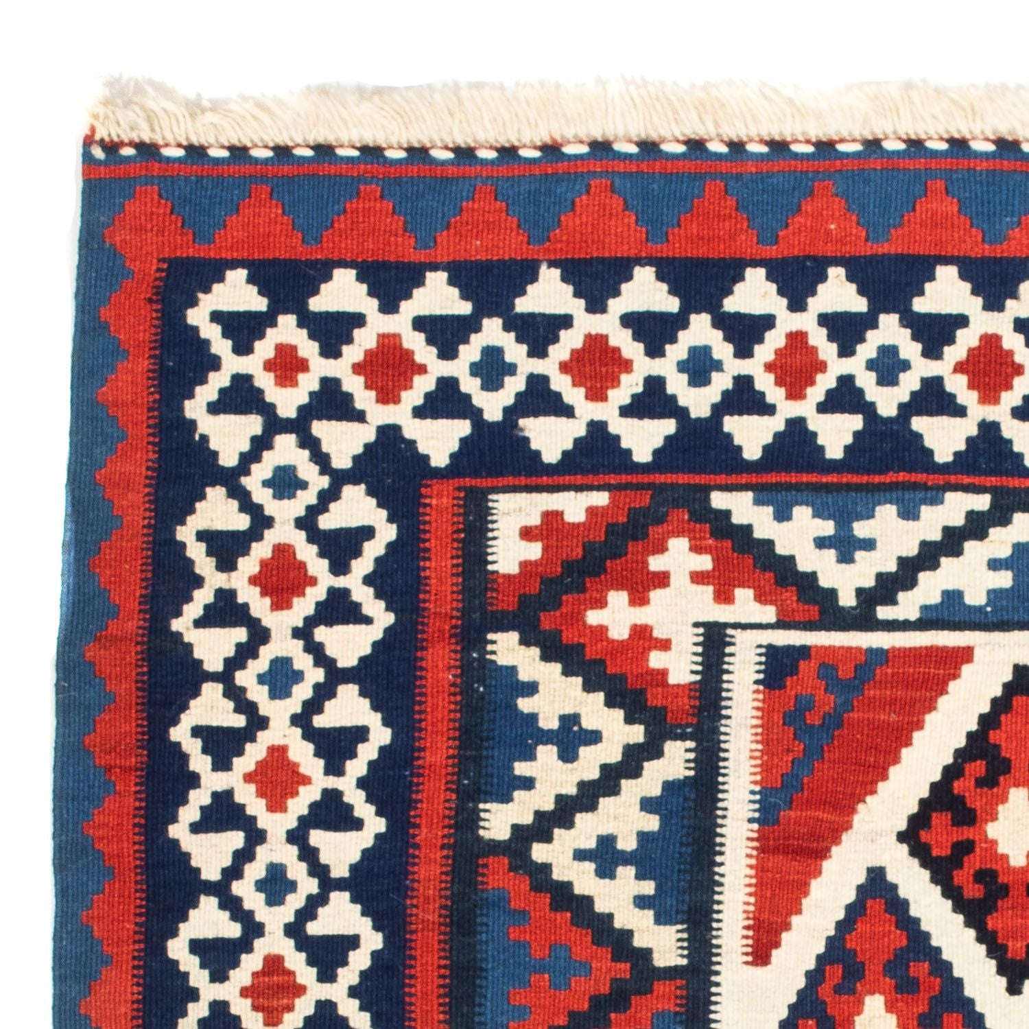 Alfombra Kelim - Oriental cuadrado  - 100 x 100 cm - rojo