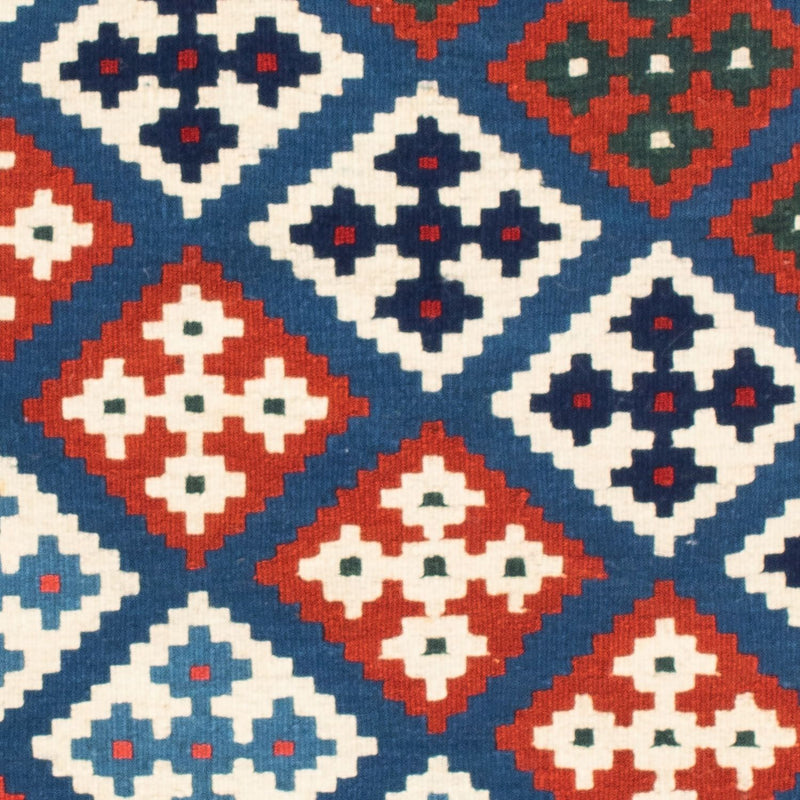 Alfombra Kelim - Oriental cuadrado  - 104 x 101 cm - azul