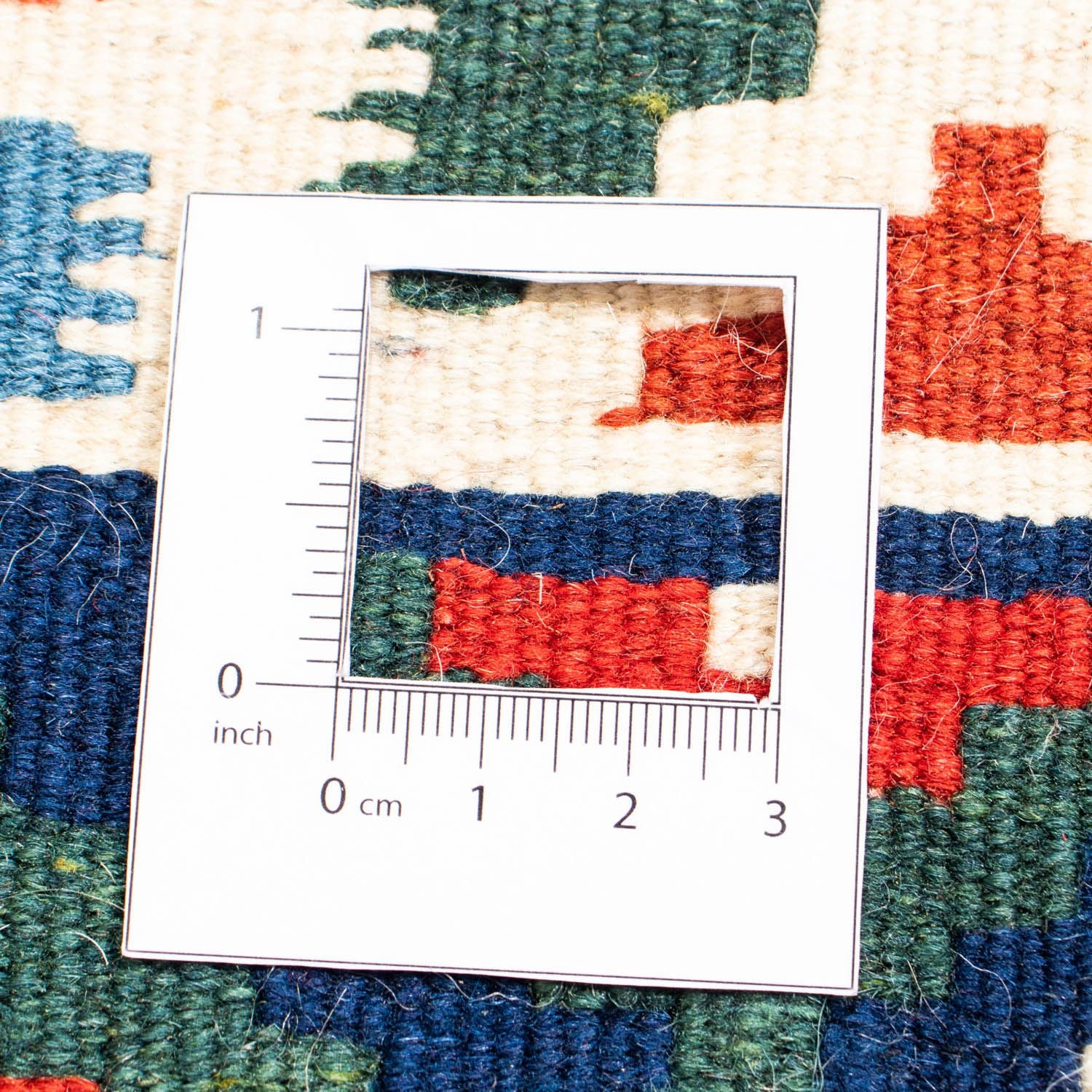Alfombra Kelim - Oriental cuadrado  - 104 x 101 cm - azul