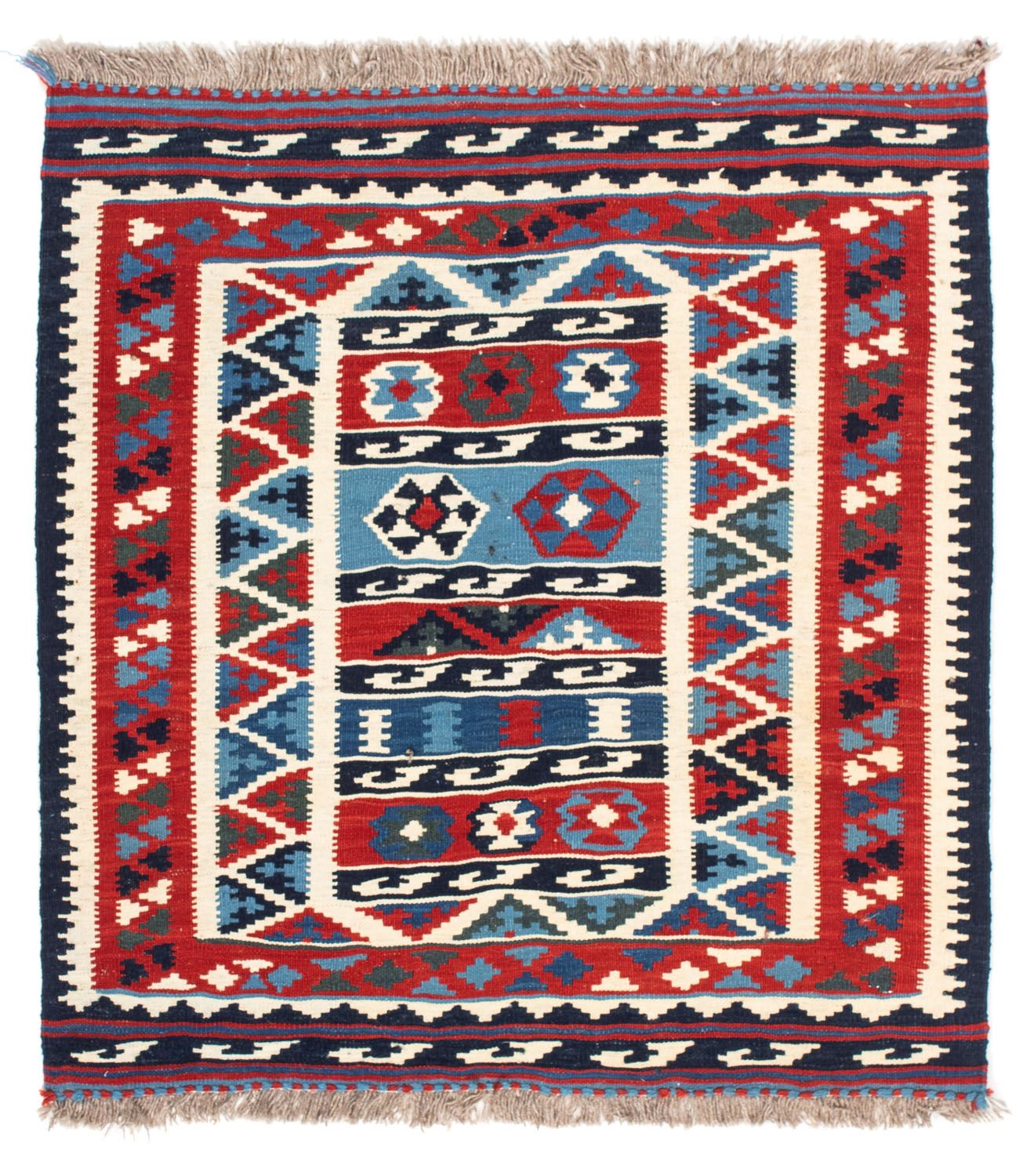 Alfombra Kelim - Oriental cuadrado  - 104 x 99 cm - multicolor