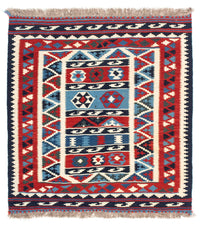 Alfombra Kelim - Oriental cuadrado  - 104 x 99 cm - multicolor