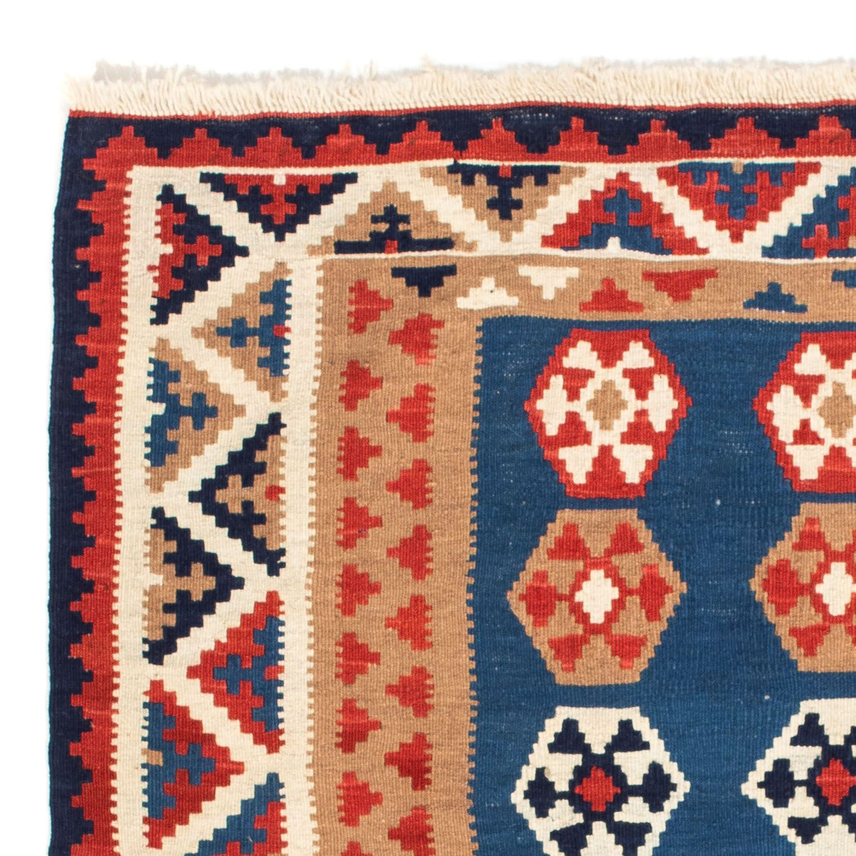 Alfombra Kelim - Oriental cuadrado  - 104 x 102 cm - azul