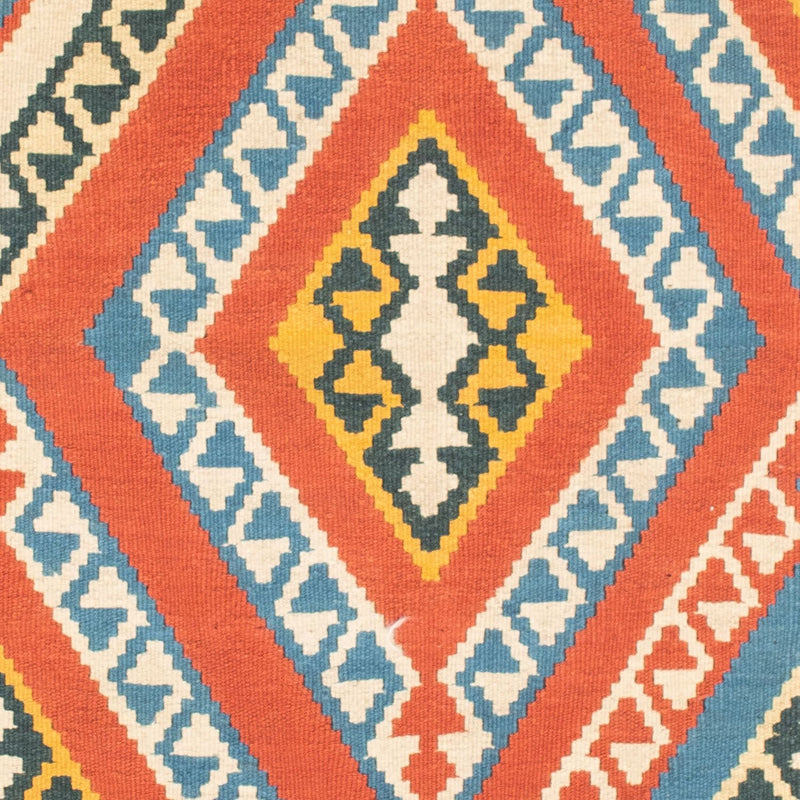 Alfombra Kelim - Oriental cuadrado  - 107 x 100 cm - naranja
