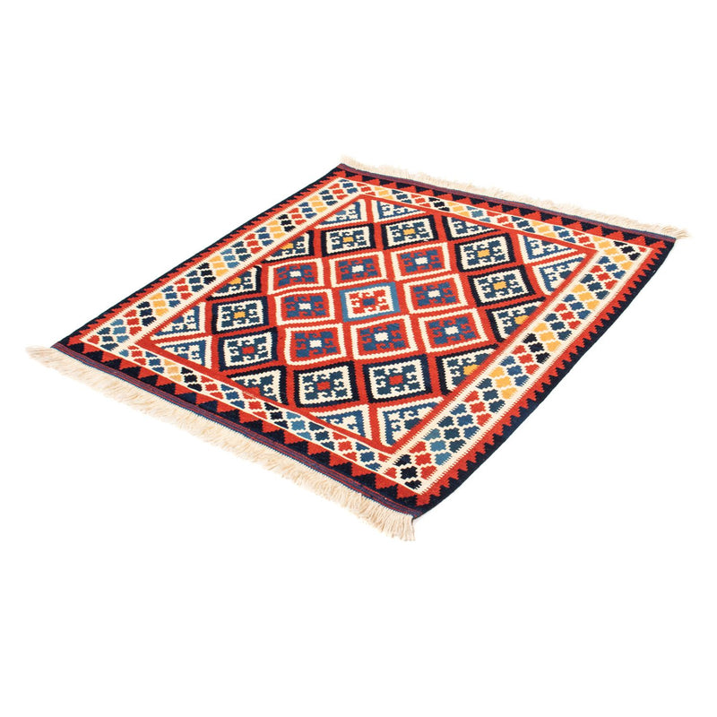Alfombra Kelim - Oriental cuadrado  - 106 x 105 cm - rojo