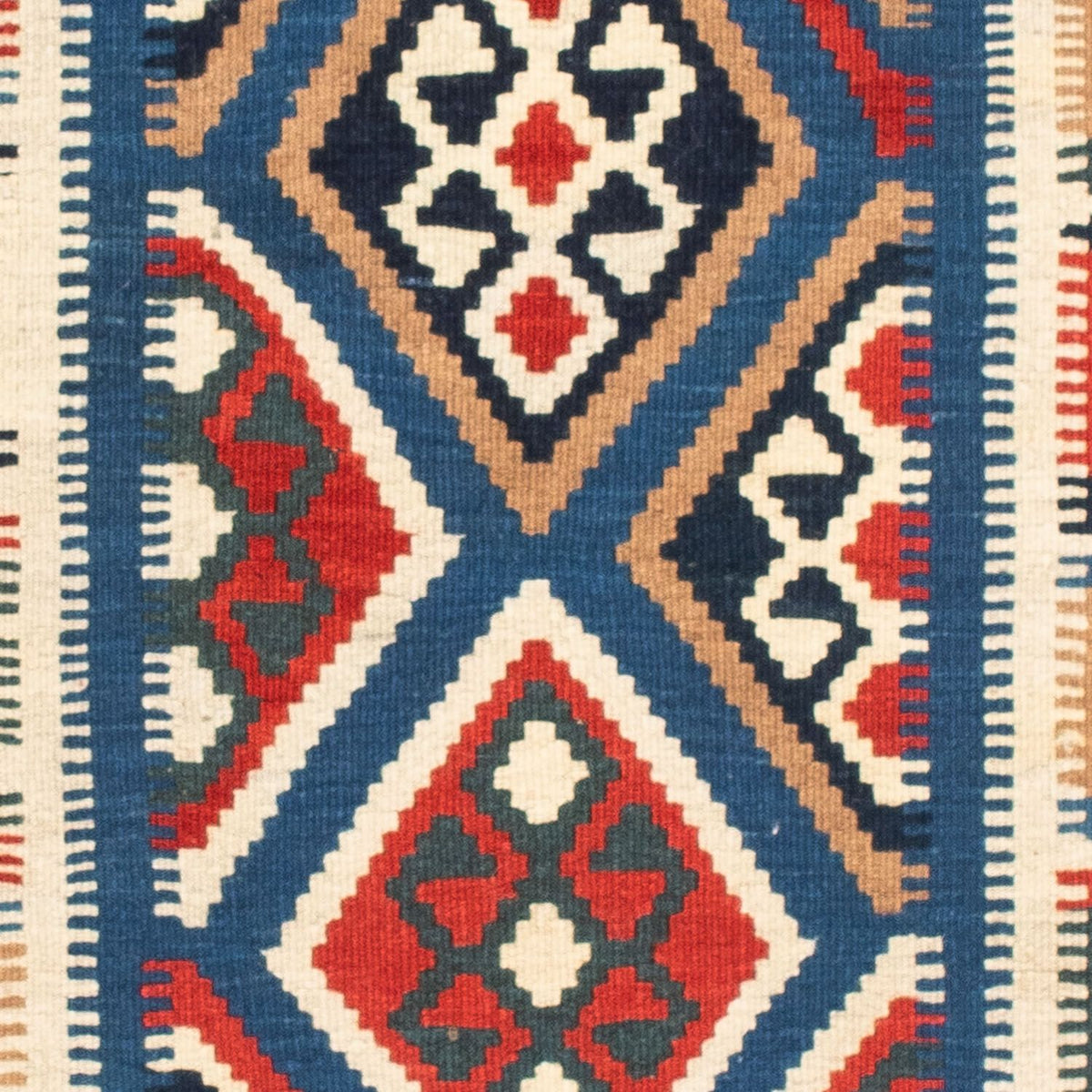 Alfombra Kelim - Oriental cuadrado  - 104 x 99 cm - rojo
