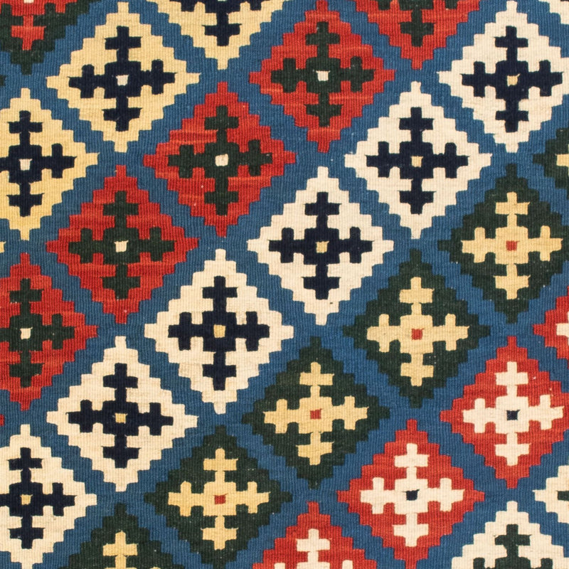 Alfombra Kelim - Oriental cuadrado  - 104 x 100 cm - azul oscuro