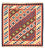 Alfombra Kelim - Oriental cuadrado  - 106 x 102 cm - rojo oscuro