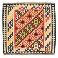Alfombra Kelim - Oriental cuadrado  - 103 x 101 cm - beige