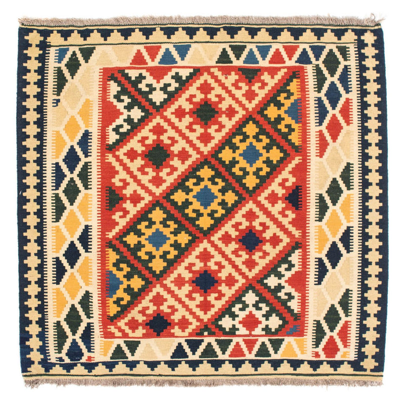 Alfombra Kelim - Oriental cuadrado  - 103 x 101 cm - beige