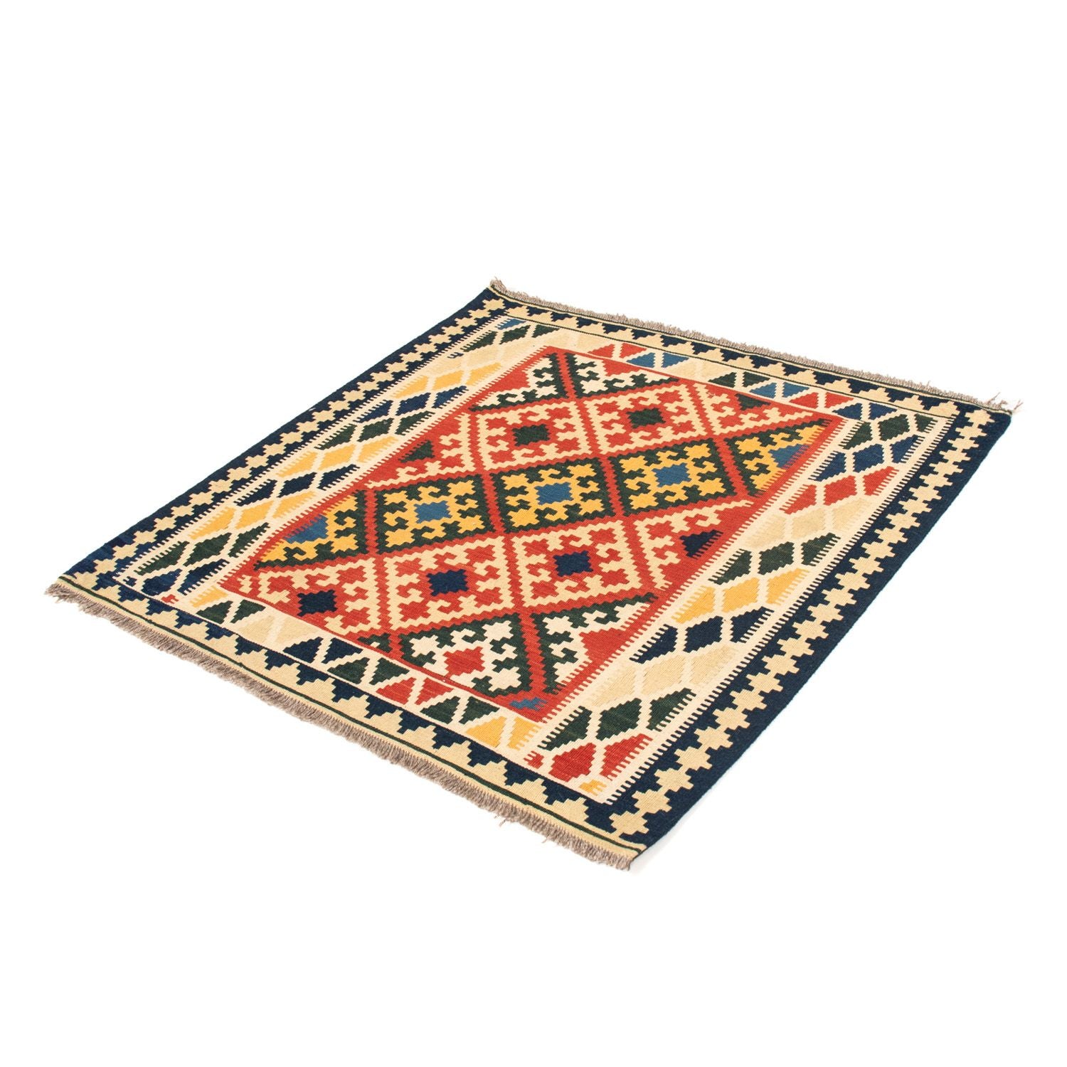 Alfombra Kelim - Oriental cuadrado  - 103 x 101 cm - beige
