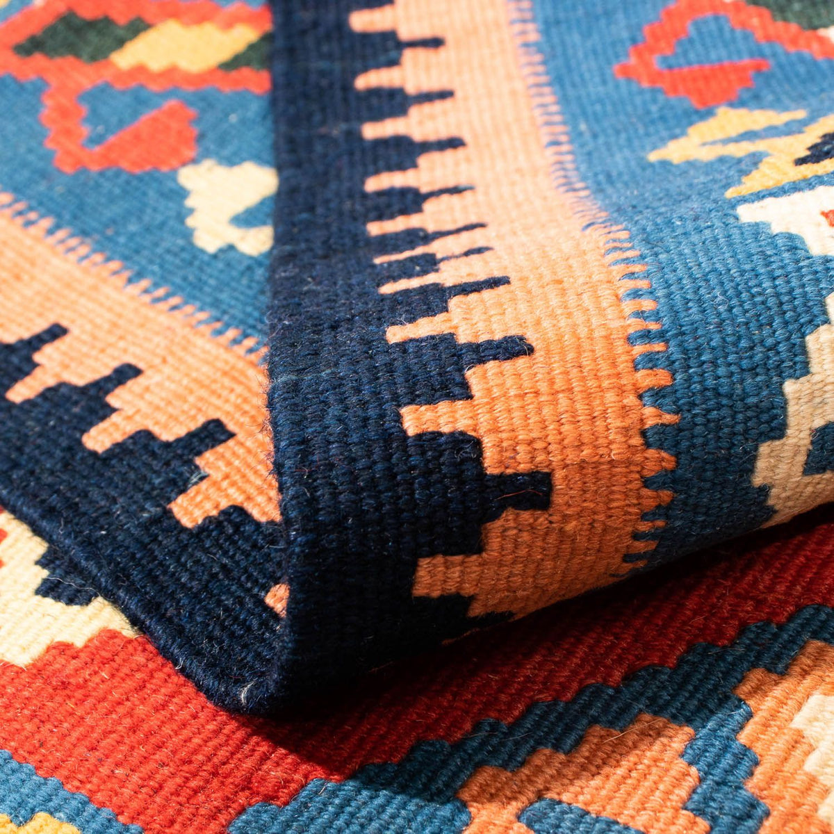 Alfombra Kelim - Oriental cuadrado  - 105 x 104 cm - rojo oscuro