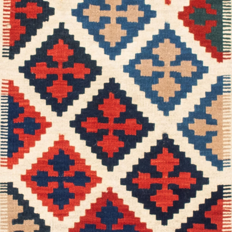 Alfombra Kelim - Oriental cuadrado  - 104 x 103 cm - azul