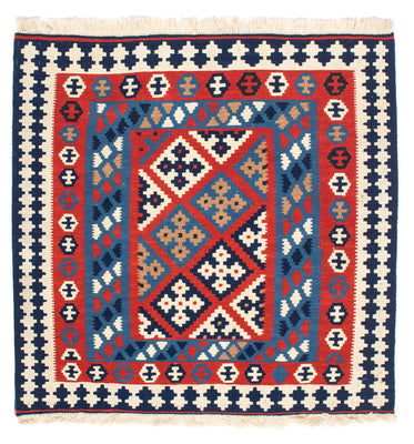 Alfombra Kelim - Oriental cuadrado  - 103 x 101 cm - rojo