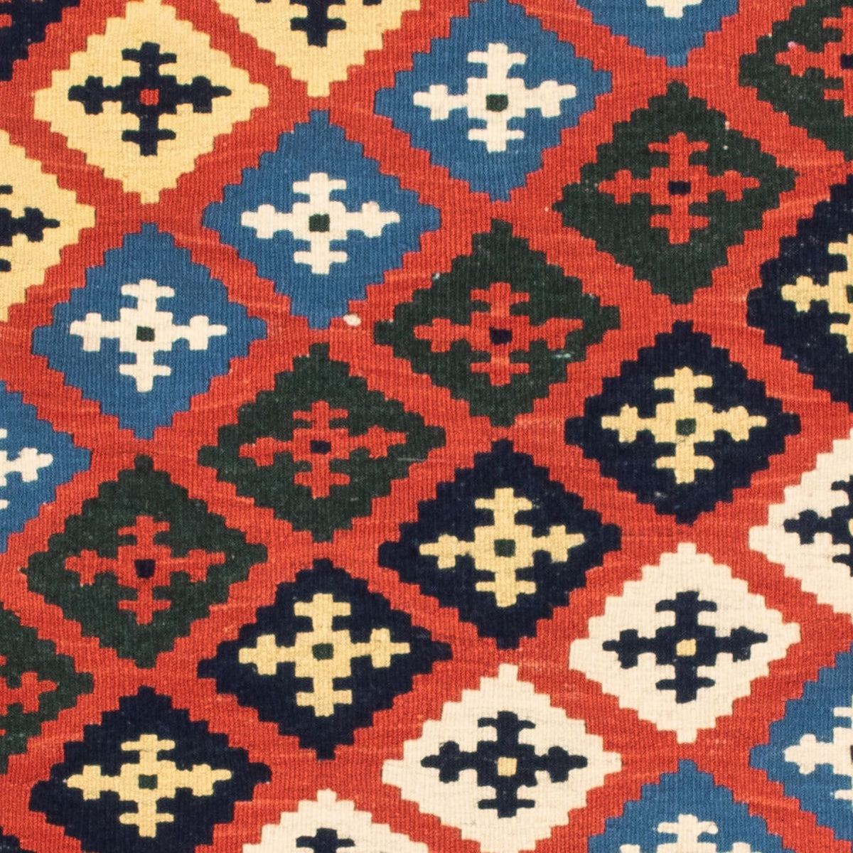 Alfombra Kelim - Oriental cuadrado  - 97 x 94 cm - rojo