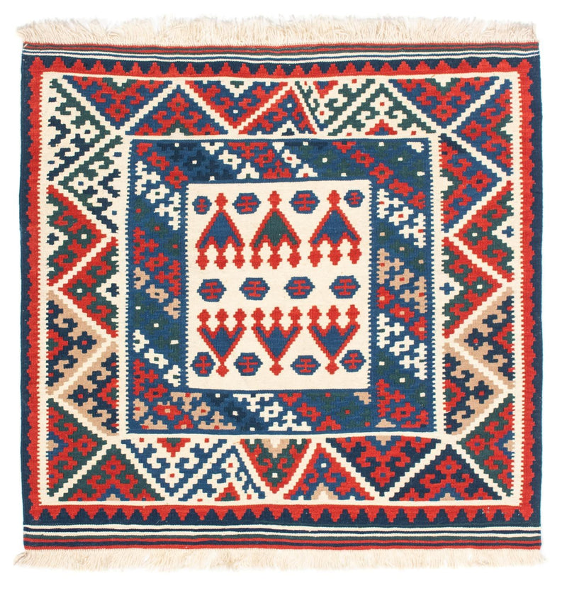 Alfombra Kelim - Oriental cuadrado  - 101 x 101 cm - beige
