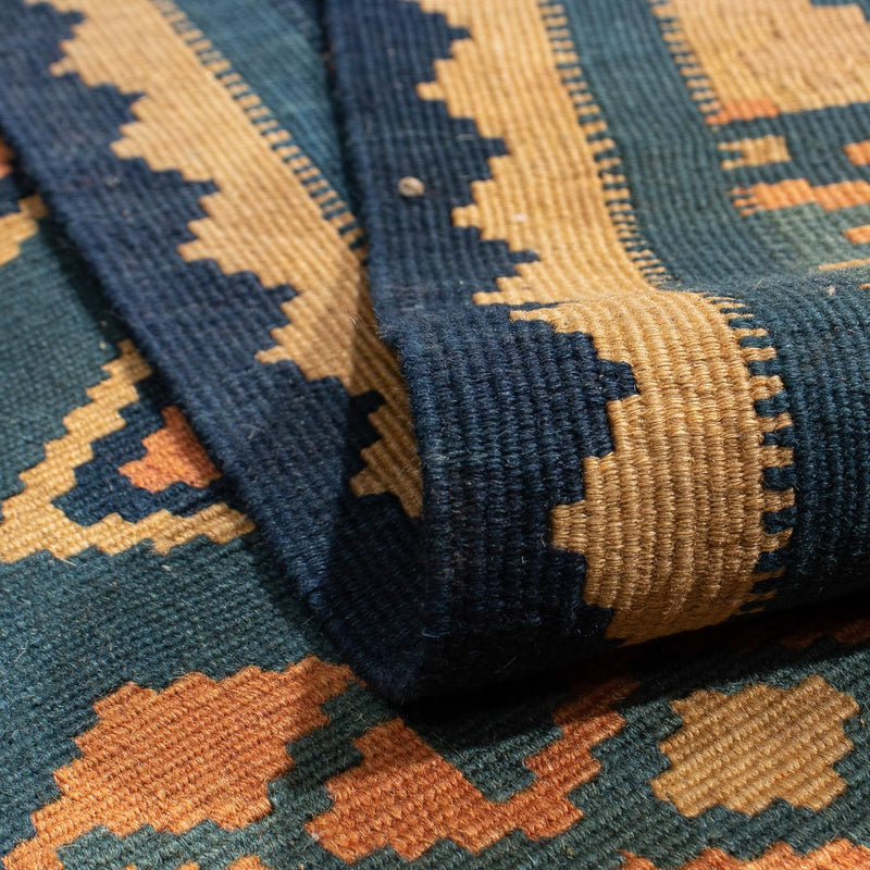Alfombra Kelim - Oriental - 195 x 157 cm - azul oscuro