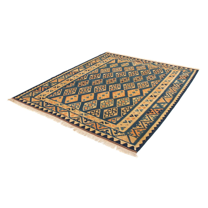 Alfombra Kelim - Oriental - 195 x 157 cm - azul oscuro