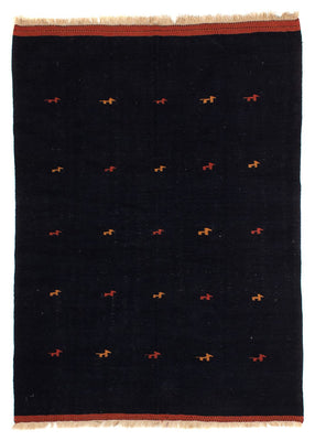 Alfombra Kelim - Oriental - 206 x 150 cm - azul oscuro