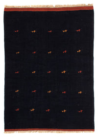 Alfombra Kelim - Oriental - 206 x 150 cm - azul oscuro