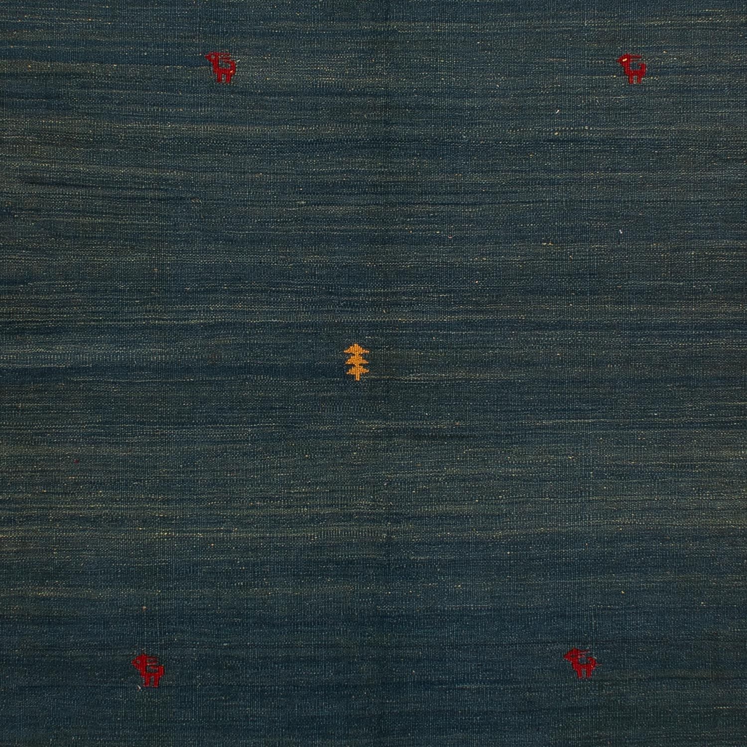 Alfombra Kelim - Oriental - 203 x 146 cm - azul oscuro