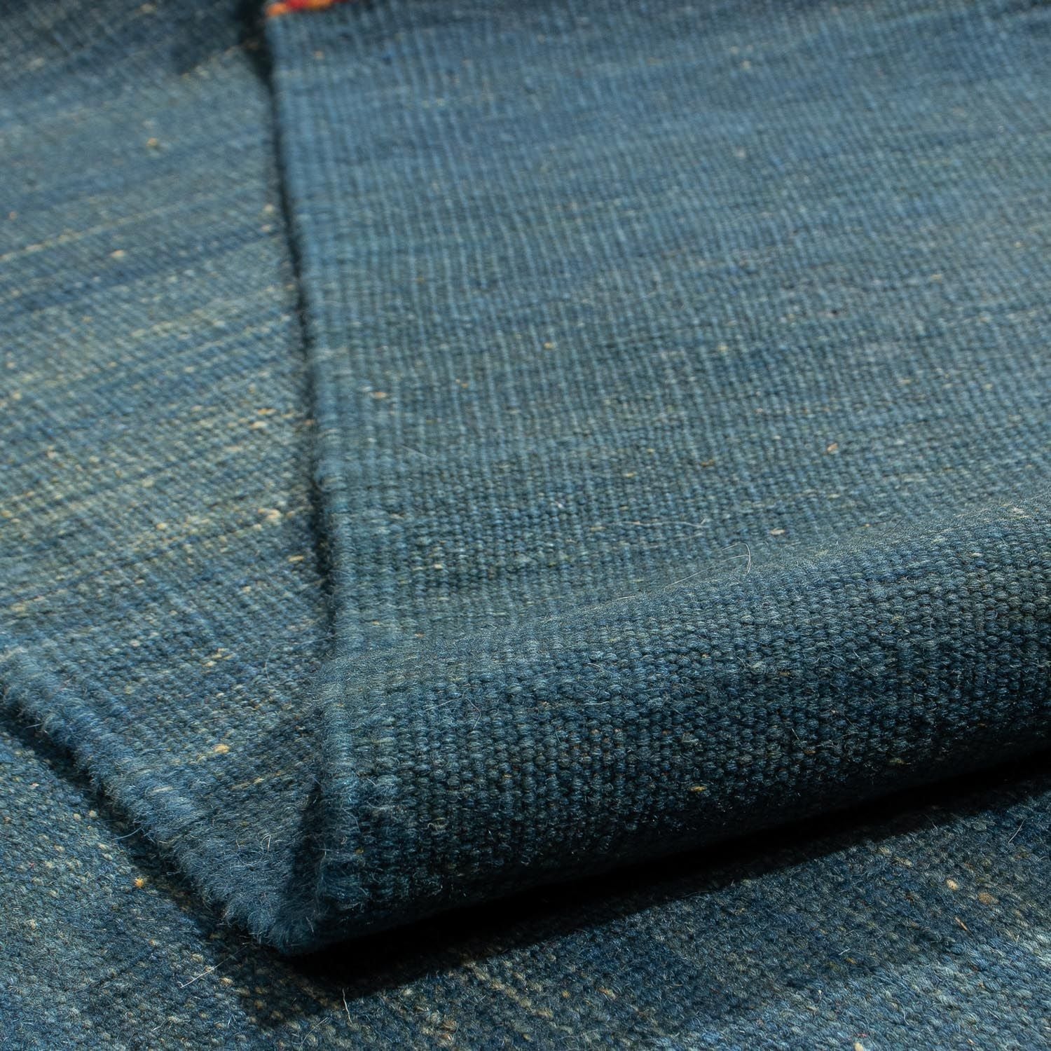 Alfombra Kelim - Oriental - 203 x 146 cm - azul oscuro