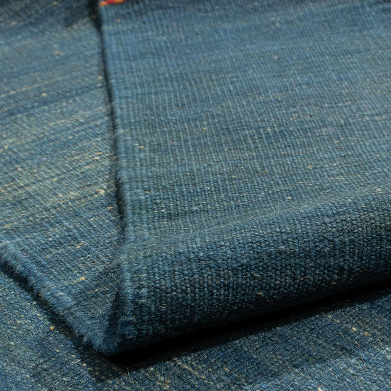 Alfombra Kelim - Oriental - 203 x 146 cm - azul oscuro