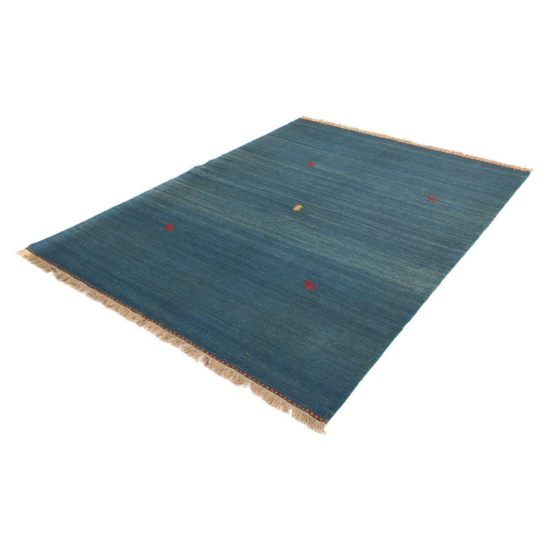 Alfombra Kelim - Oriental - 203 x 146 cm - azul oscuro