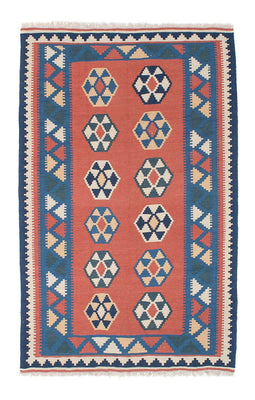 Alfombra Kelim - Oriental - 191 x 122 cm - azul oscuro
