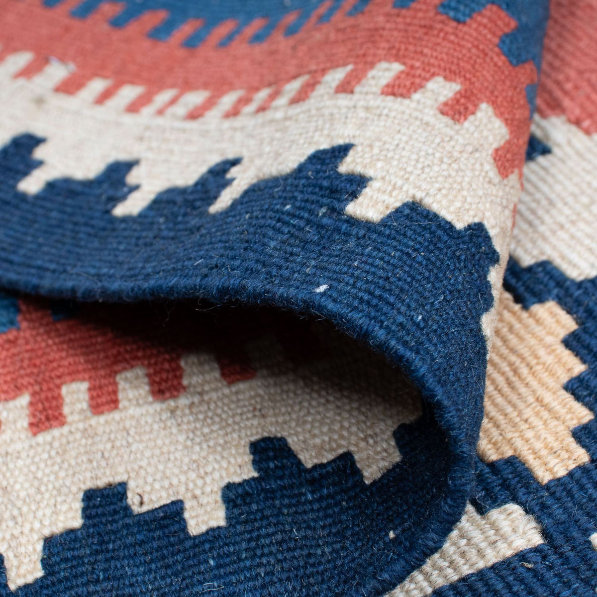 Alfombra Kelim - Oriental - 191 x 122 cm - azul oscuro