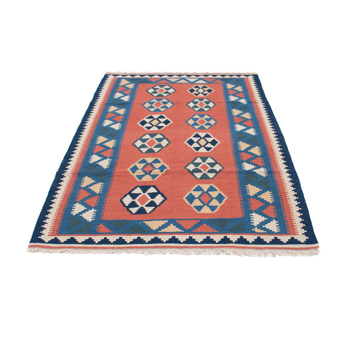 Alfombra Kelim - Oriental - 191 x 122 cm - azul oscuro