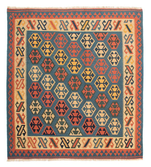 Alfombra Kelim - Oriental cuadrado  - 212 x 198 cm - azul