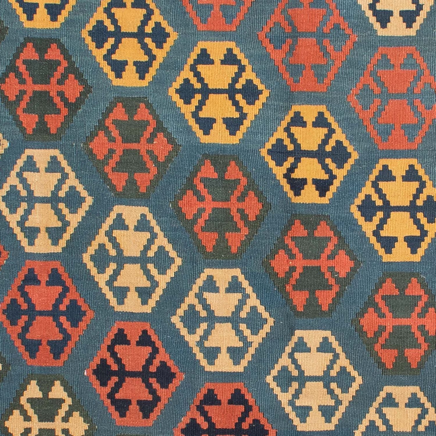 Alfombra Kelim - Oriental cuadrado  - 212 x 198 cm - azul