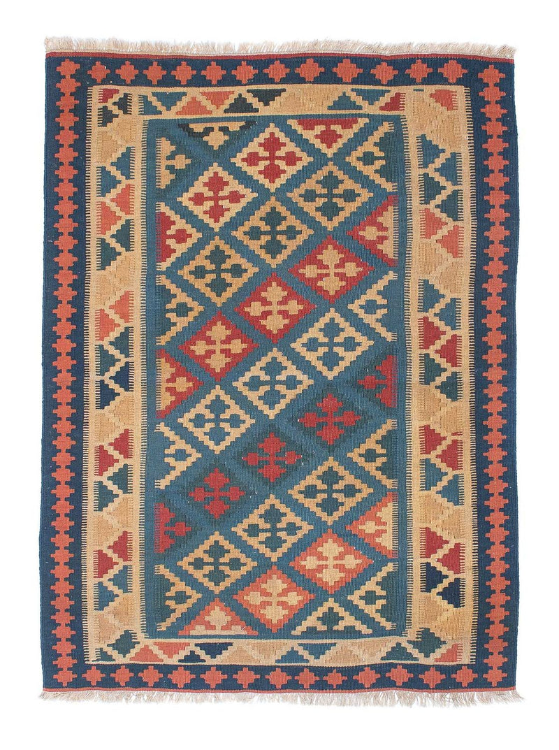 Alfombra Kelim - Oriental - 168 x 118 cm - azul