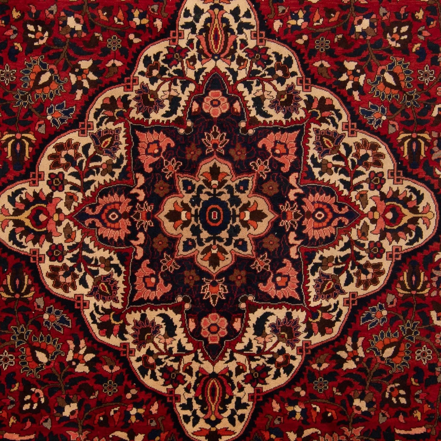 Alfombra persa - Nómada - 365 x 263 cm - rojo oscuro