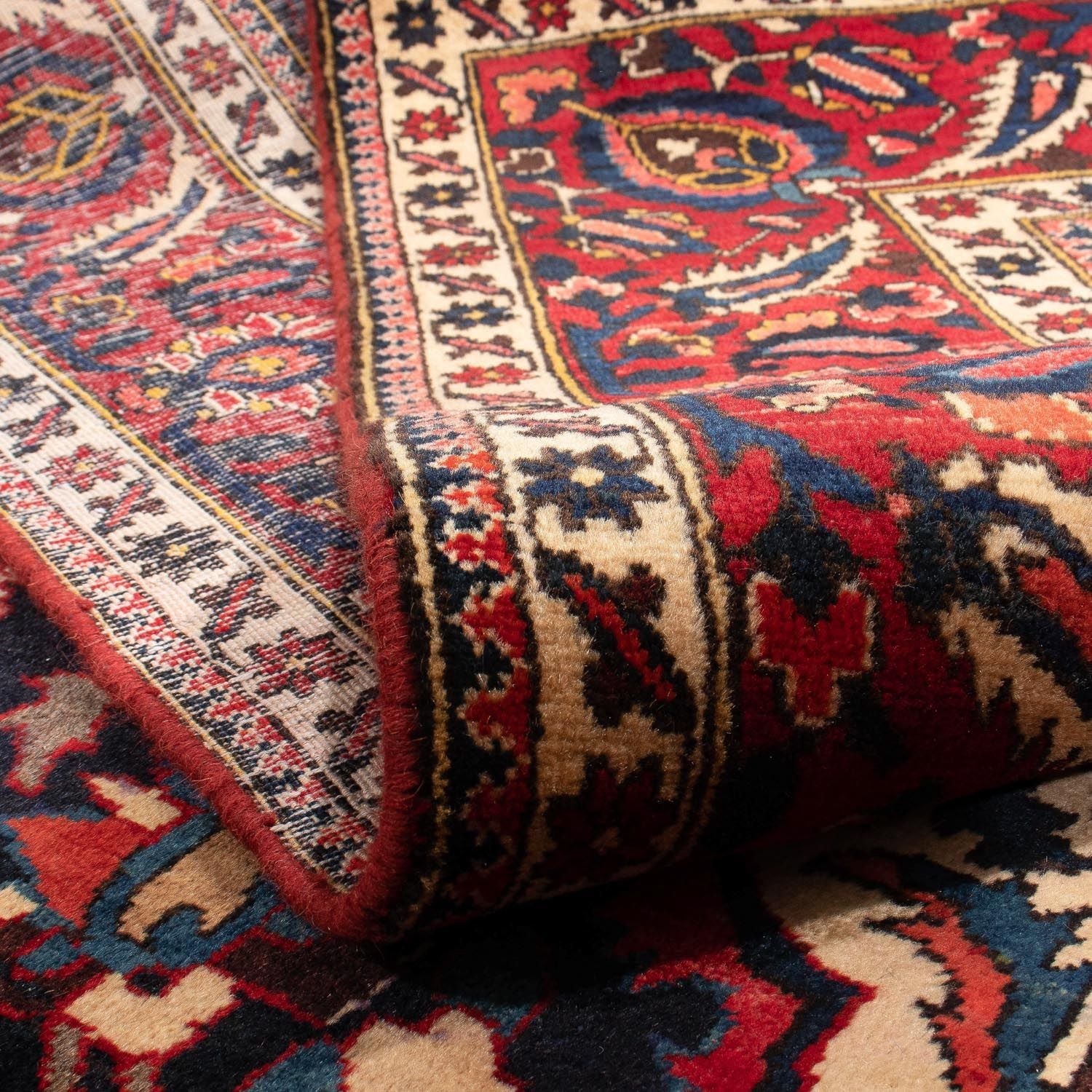 Alfombra persa - Nómada - 374 x 267 cm - azul oscuro