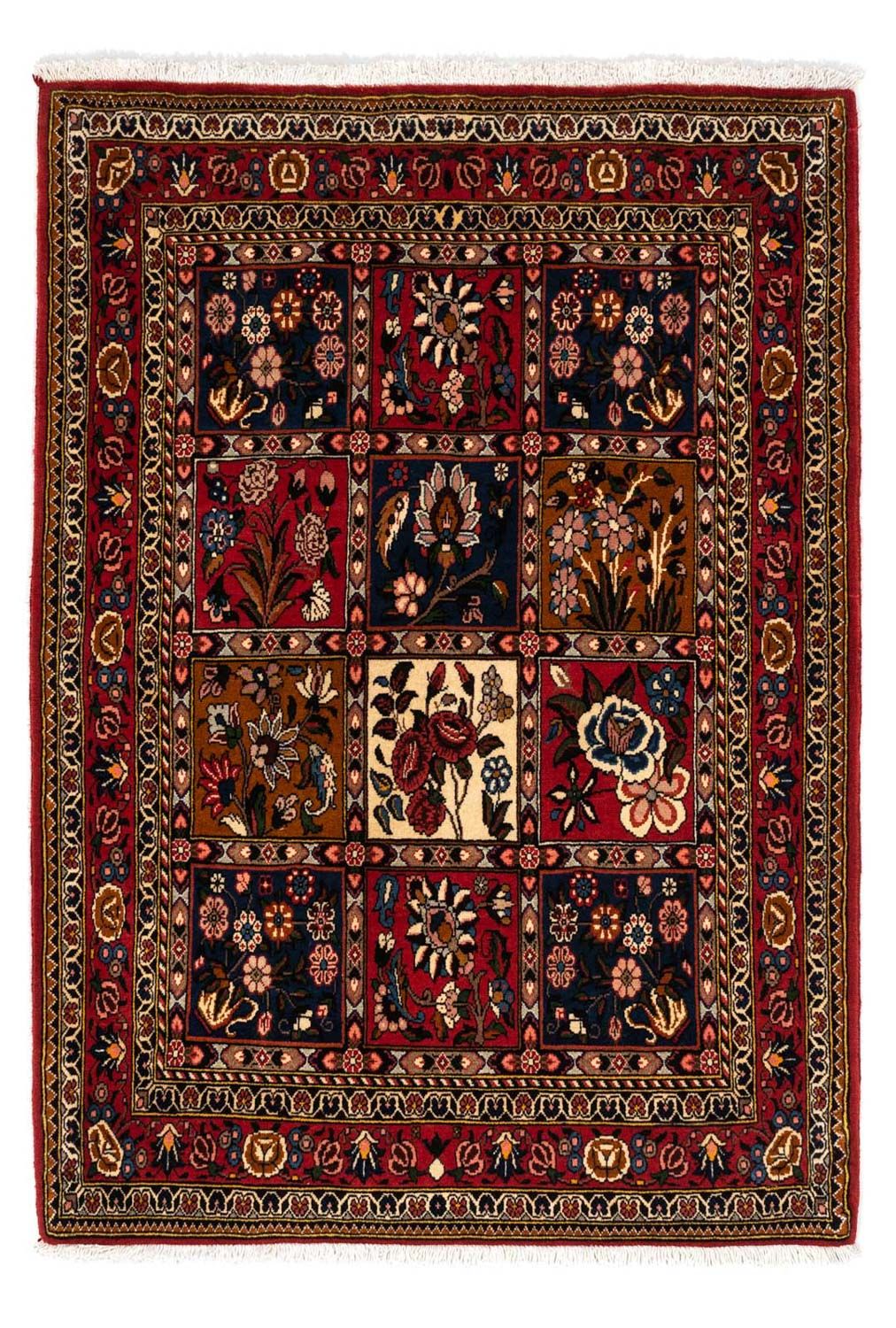 Alfombra persa - Nómada - 158 x 112 cm - rojo oscuro