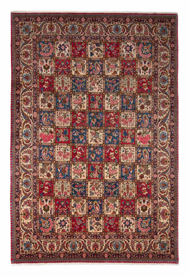 Alfombra persa - Nómada - 363 x 253 cm - rojo oscuro
