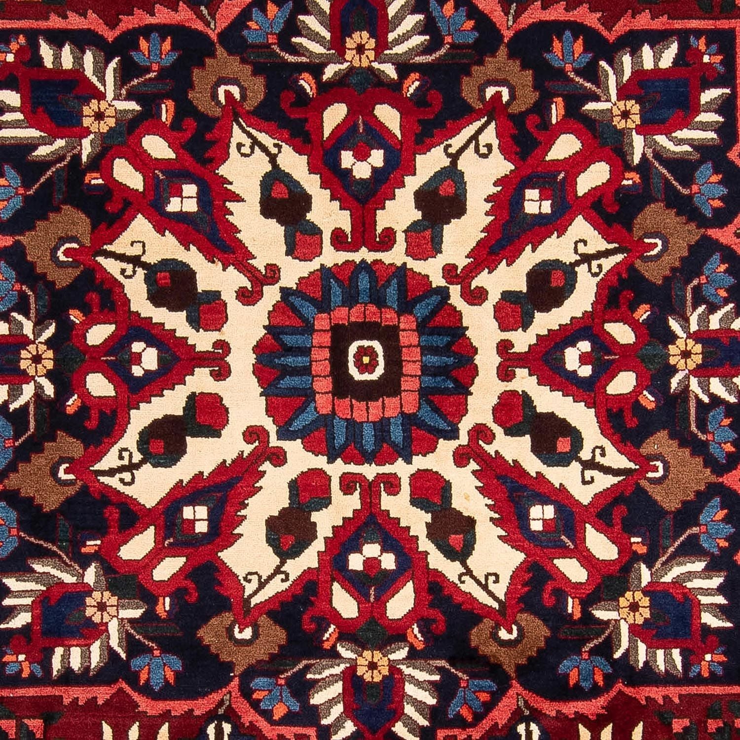 Alfombra persa - Nómada - 360 x 268 cm - rojo oscuro