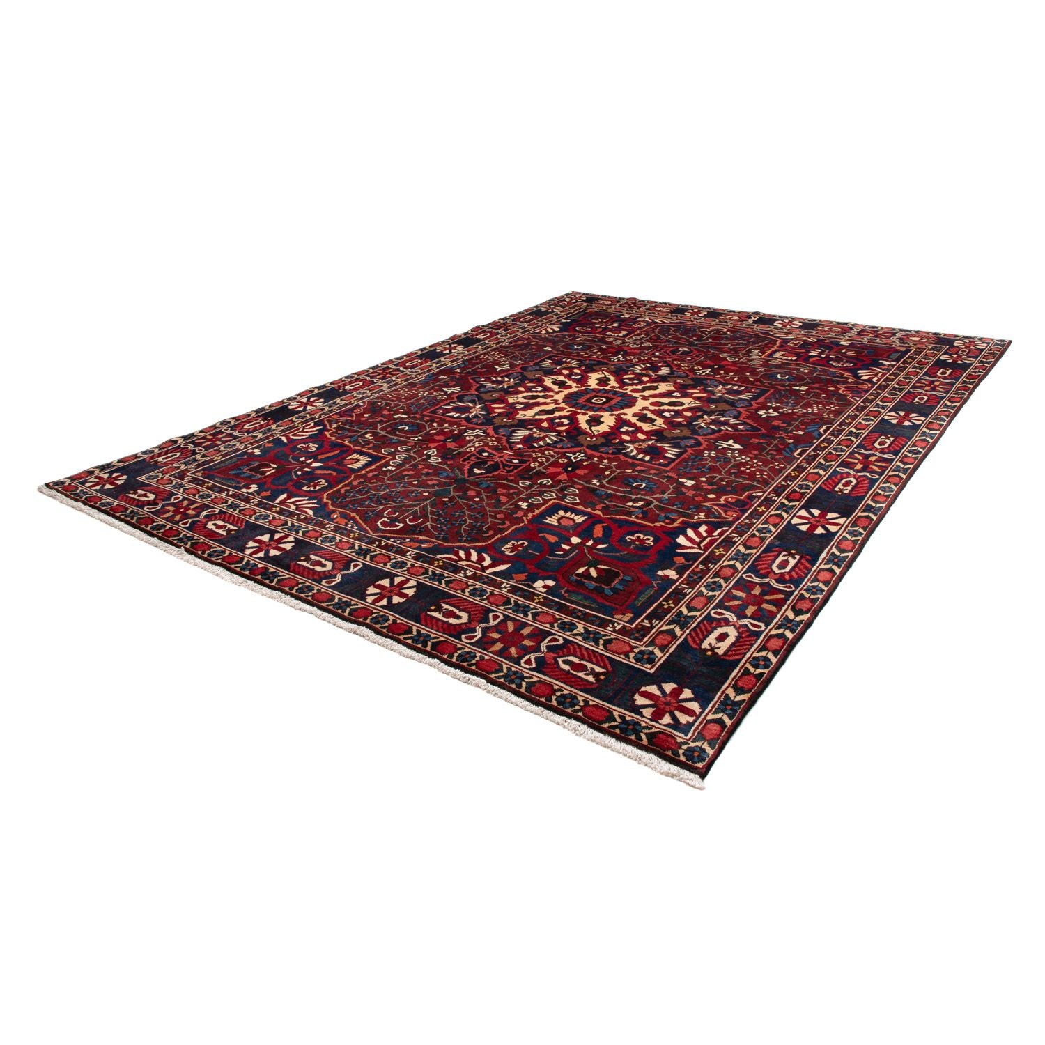 Alfombra persa - Nómada - 360 x 268 cm - rojo oscuro