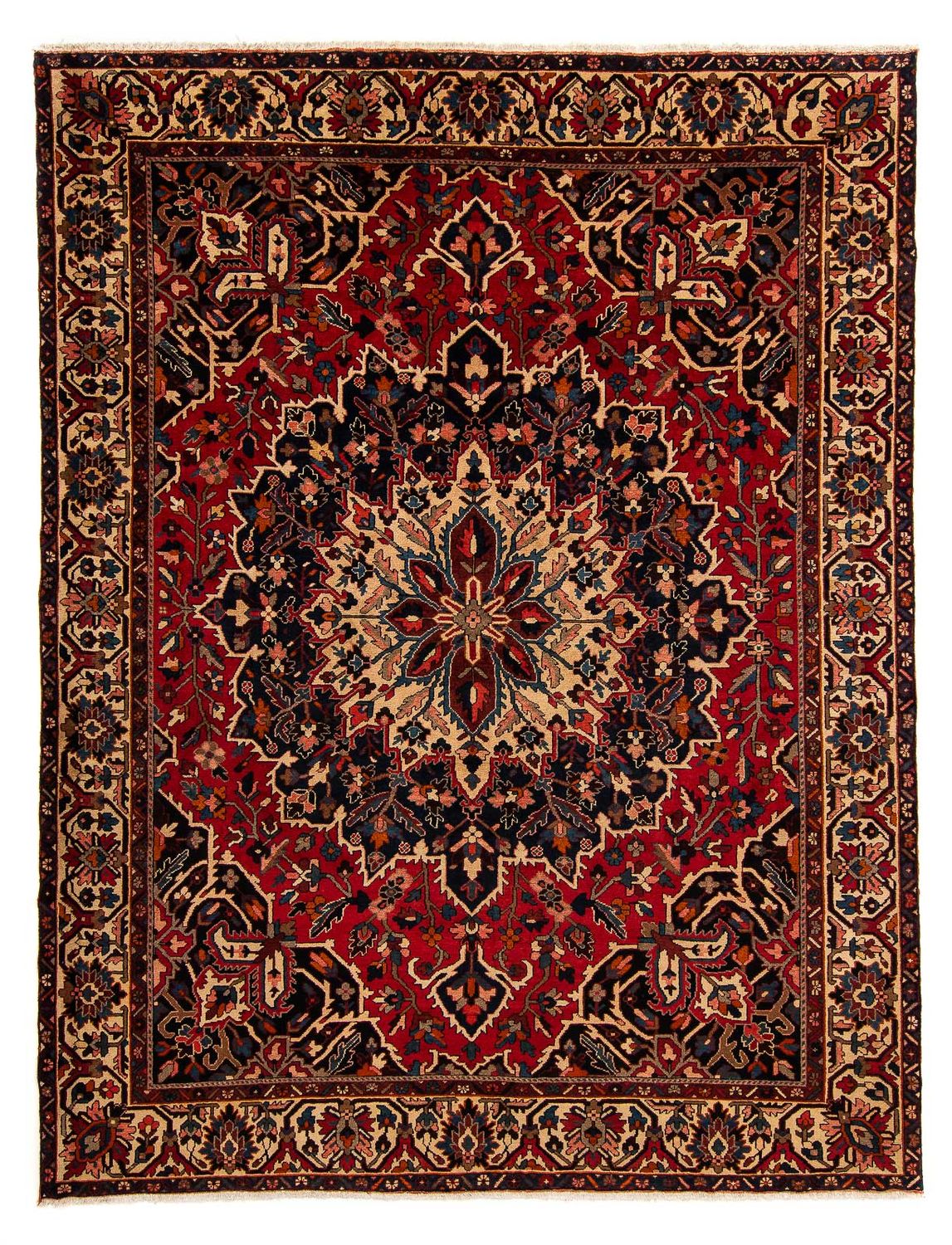 Alfombra persa - Nómada - 364 x 312 cm - rojo oscuro