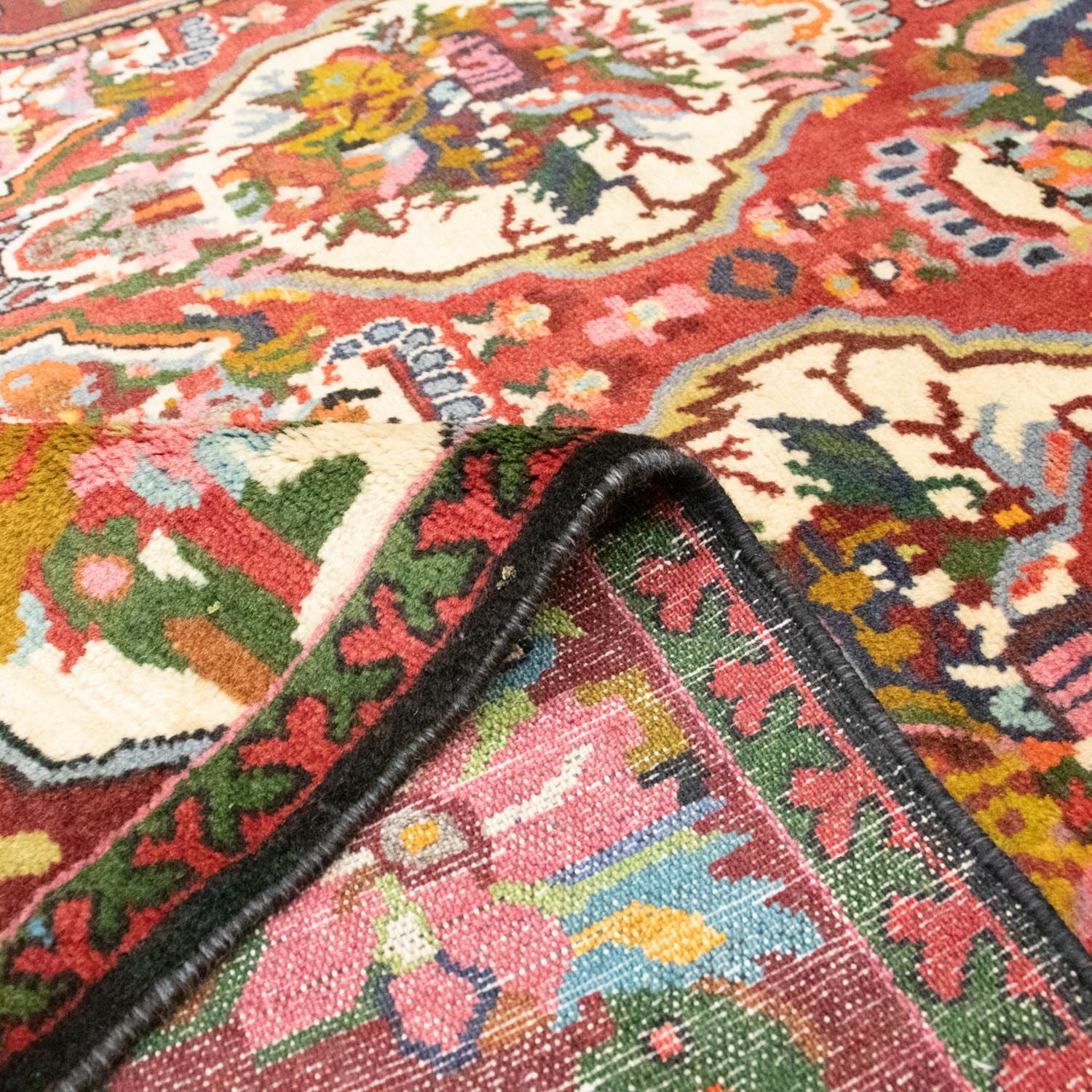 Alfombra persa - Nómada - 197 x 136 cm - rojo oscuro