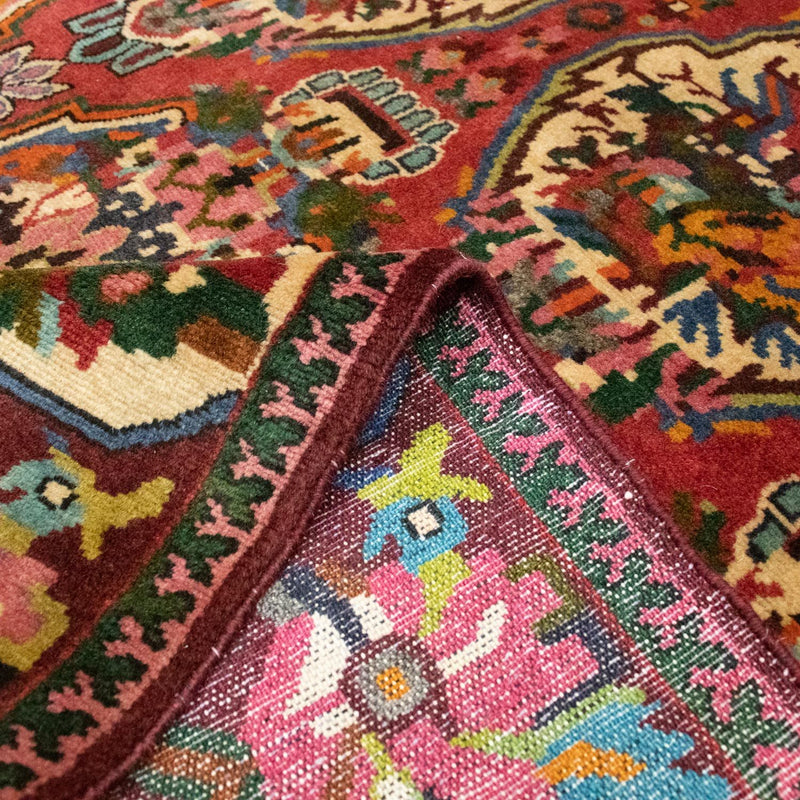 Alfombra persa - Nómada - 200 x 128 cm - rojo oscuro