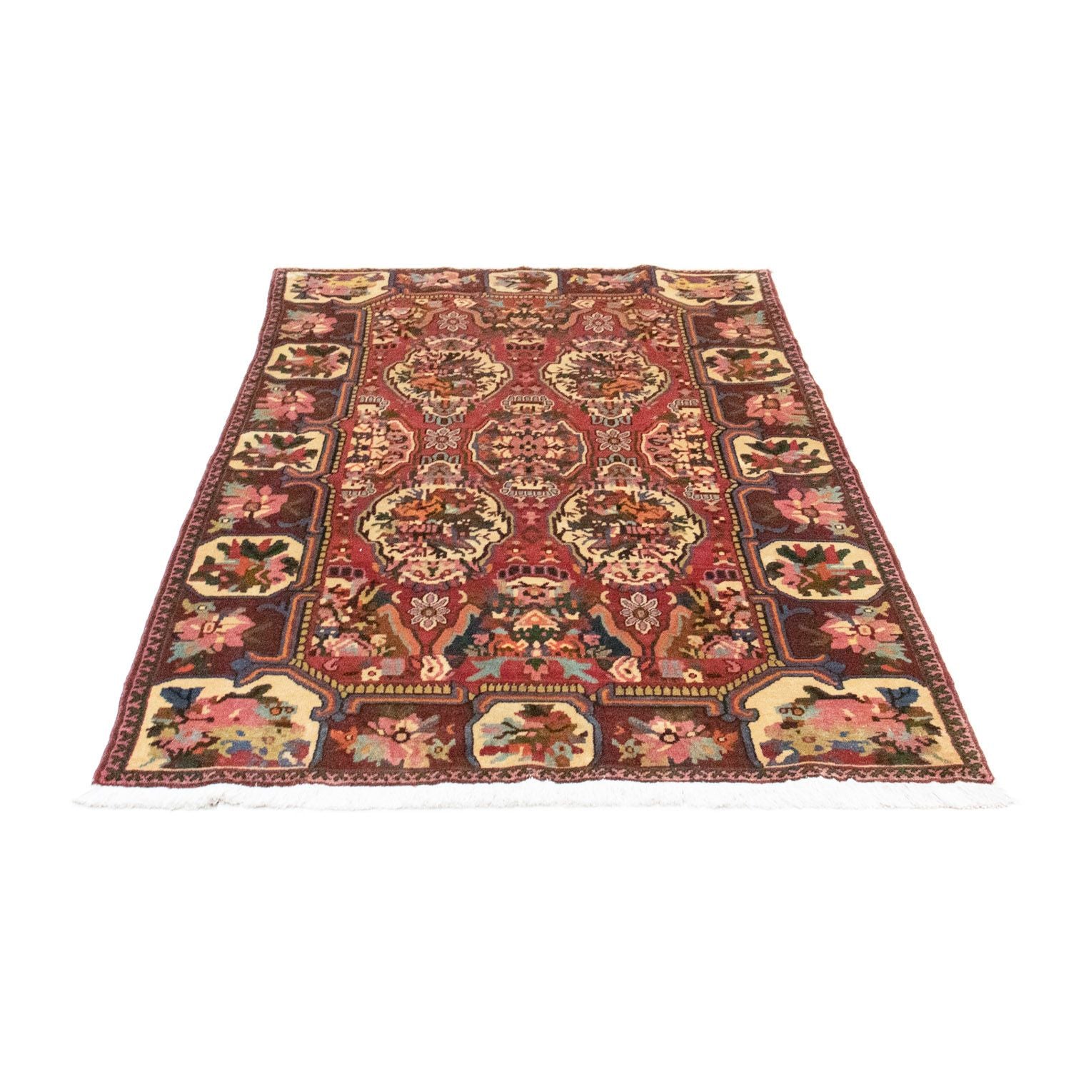 Alfombra persa - Nómada - 200 x 128 cm - rojo oscuro