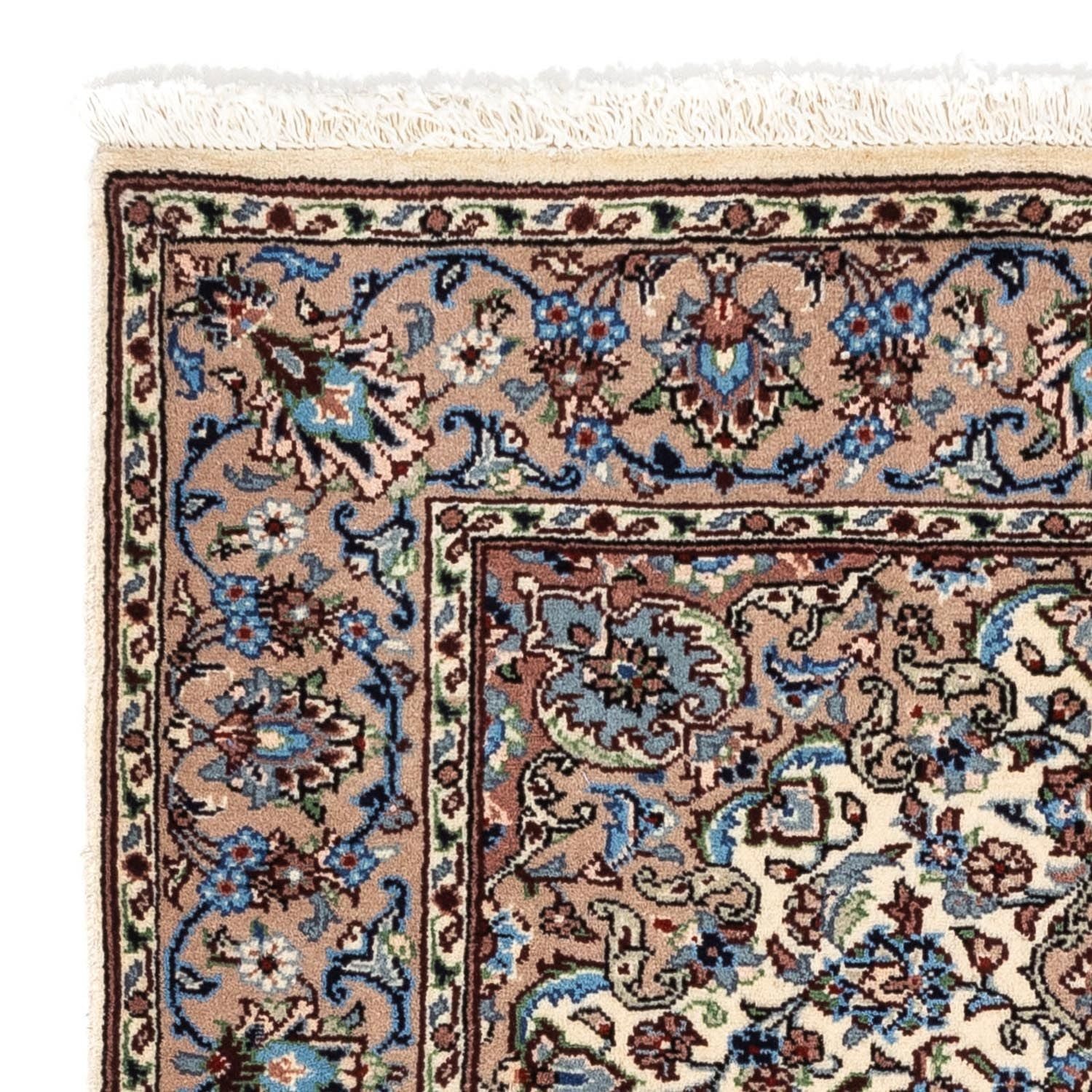 Alfombra persa - Keshan - 140 x 100 cm - beige