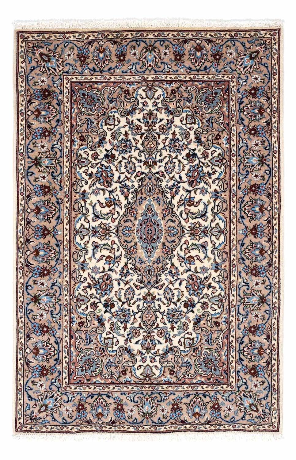 Alfombra persa - Keshan - 150 x 98 cm - beige